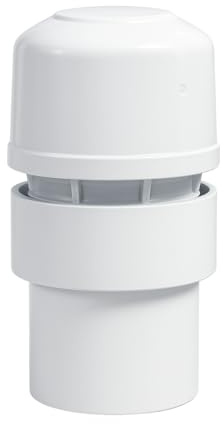 LavaTap Universal Air Admittance Valve 32/40/50 mm – Internal Use Durgo Style Waste Pipe Vent for Push Fit and Solvent Weld Systems – 3-in-1 Plumbing Ventilation Valve (White)