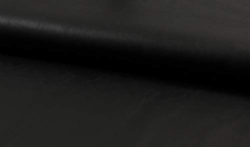 Kunstleder bi-elastisch, Glattleder mit Velour Rückseite, Schwarz als Meterware, 50 cm