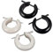 Fly Style Damen Creolen Ohrringe · Horn oder Knochen · Ohr-Schmuck in verschiedenen Größen · 1 Paar, Grösse:19 mm, Farbwahl:Weiss