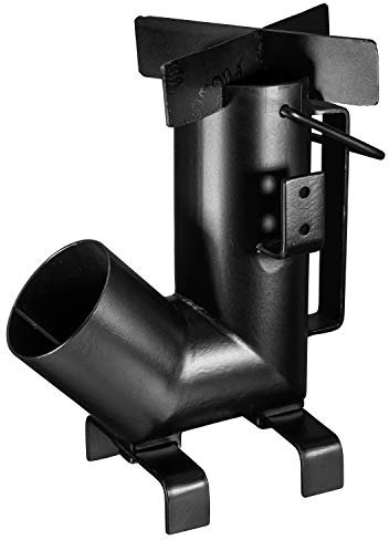 Bruntmor Camping-Raketenofen mit Handgriff für Überlebensausrüstung für Camping-Selbstversorger und Zeltheizer Schwarz