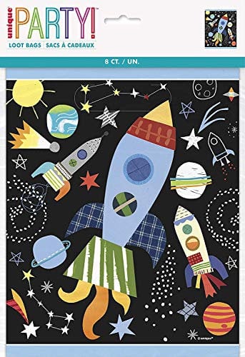 Partytaschen - Weltraum-Party - 8er-Pack, Grau