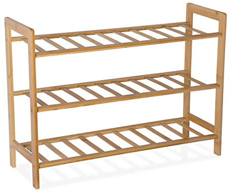 diMio Bambus Schuhregal mit 3 Ebenen (Natur)