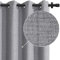 100% Blickdicht Vorhänge mit Ösen, 2 Stücke Verdunkelungsvorhang Leinen-Optisch, Verdunklungsvorhänge mit Blickdichtem Futter, Gardinen Blickdicht für Wohnzimmer 245 x 140 cm (H x B) -Grau