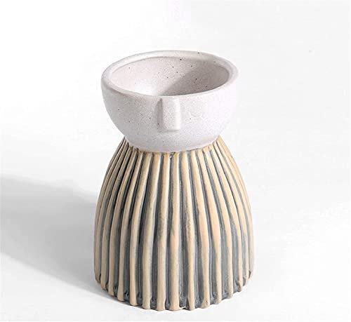 Pot Fleur Cache-Pots De Fleurs Cache Pot Ceramique Pot Plante IntéRieur Grand Pot de Plantes Succulentes en Céramique Pot de Cactus Pots de Fleurs pour Bureau Décor de Bureau à Domicile Rétro Pot