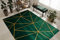 rugsx Exklusiv Emerald Teppich Glamour – Stilvoll, Geometrisch Flaschengrün/Gold 240x330 cm Modern Teppich für Wohnzimmer