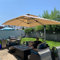 PURPLE LEAF Ombrellone Rettangolare 3x4 m Ombrellone da Giardino Alluminio di Grande Ombrellone, Cachi