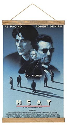 Heat Movie Scroll Poster Stoff Bild Kunst Holz DIY Rahmen Hängender Druck Aufhänger für Raumdekoration Öl Leinwand Kit Geschenk