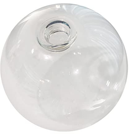 KCO Lighting Abat-jour globe en verre transparent de rechange pour luminaires, appliques murales, lustres, suspensions, 20,1 cm de diamètre