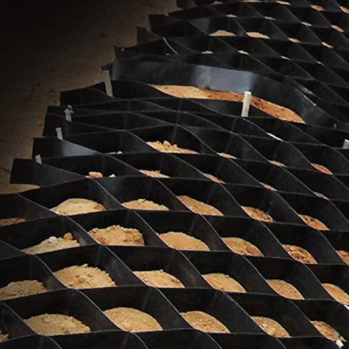Stabilisateur de Gravier Grille De Gravier De 2 De Profondeur Pour Stabiliser Le Sol, Grille Géologique Pliable Grille De Sol Pour Les Allées, Les Arènes, Les Chemins Et Les Parkings, Grille De Pente