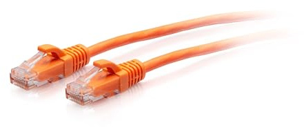 C2G 0,3 m Cat6a ungeschirmtes (UTP) flaches Ethernet Patchkabel mit Rastnasenschutz – orange