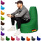 PATCH HOME Gamer Kissen & Lounge Sitzsack – befüllbar mit Reißverschluss, gefüllt mit Styropor, geeignet für In- & Outdoor. Perfekt als Gaming Sessel Sitzkissen (Grün, Ø 65cm x Höhe 70cm Junior)