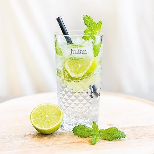 your surprise Verre à mojito personnalisé - Le verre à cocktail personnalisé est un verre à cocktail pour de délicieux cocktails avec une capacité de 41.4 CL (Hauteur : 15.4 CM)