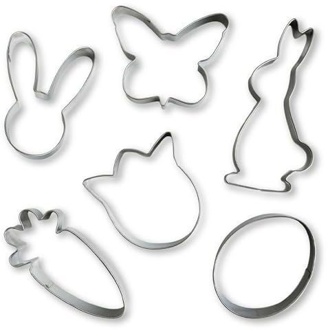 Papierdrachen 6 Keks-Ausstecher Ostern - kreiere einzigartige Kekse - Backen mit Kindern - tolle Geschenkidee zum Geburtstag, Ostern, Weihnachten - in praktischer Pappschachtelbox Set 3