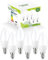 E14 LED Light Bulb, 5W Cool White 6000K, 40W Equivalent SES Small Edison Screw, Energy Saving 400 Lumens Candle Bulb, Non Dimmable, 6 Pack
