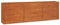 Jardinière surélevée rouillée en acier Corten 240 x 40 x 77 cm