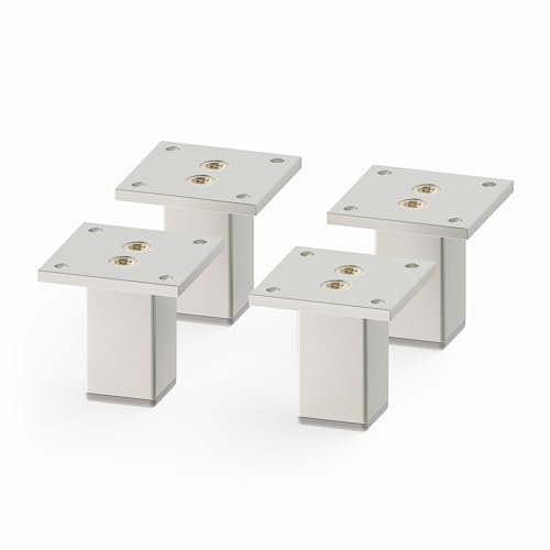 Sossai® Exklusiv small - Aluminium Möbelfüße | E3MF | 4er Set | Höhe: 60mm | Farbe: Aluminium