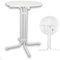 TRUTZHOLM Stehtisch klappbar in Weiß Ø 70 cm Höhe 110 cm Stahl Gastrotisch Partytisch Bistrotisch Empfangstisch Indoor & Outdoor für Hochzeiten und Gartenfeste wetterbeständig pflegeleicht