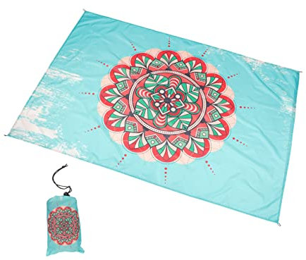 Milisten Bedruckte Strand Matte Stranddecke Übergroße Decke Faltbarer Strand Große Picknickdecke Stranddecke Sanddicht Faltbare Picknickdecke wasserdichte Decke Nylon Empfindlich