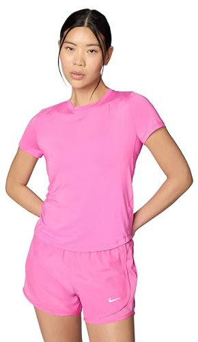 Nike Damen W Nk One Classic Df Ss Top, Playful Pink/Black, FN2798-675, S