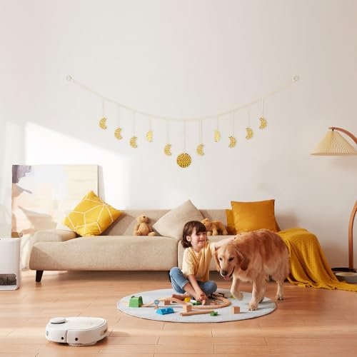 BouGPeng Mondphase Wanddekoration oder 130 cm Mondphasengirlande Ornamente Sonne und Mond Stil Metall Boho Geeignet Für Wohnkultur Wohnzimmer Schlafzimmer Café