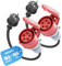 ABSINA 2x Adapter Schuko Stecker auf CEE Kupplung - Schuko auf CEE 16A 5-polig mit 60 cm Kabellänge & IP44 Schutz - Schuko auf CEE als Elektroauto Zubehör – Adapter 230V
