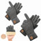 LuminBlaze Handschuhe Damen Winter Thermo Warme Touchsreen Handschuhe mit Dicke Winddicht Fleece Elastische für Skifahren Radfahren Doppelschicht Sherpa Geschenk für Frauen 2er Pack