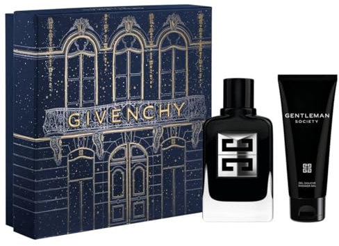Givenchy Gentleman Society Geschenkset für Herren, Eau de Parfum Spray 60 ml Travel und Duschgel 75 ml