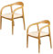 Casa Moro Polsterstühle Essstühle Esszimmerstühle 2er Set - Esstisch Stühle Esszimmer, Holz-Stühle Beige