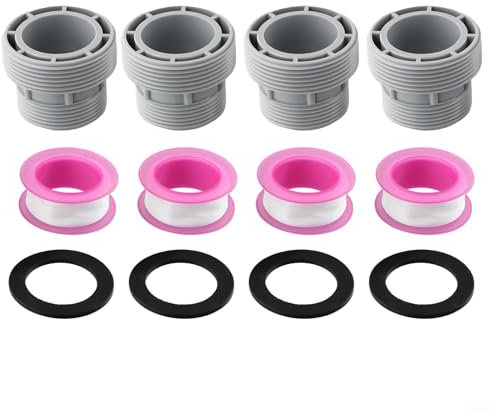 Kit de conversion essentiel pour piscines hors sol connecte les tuyaux de 40 mm aux ports de filtre standard sans problème (lot de 4)