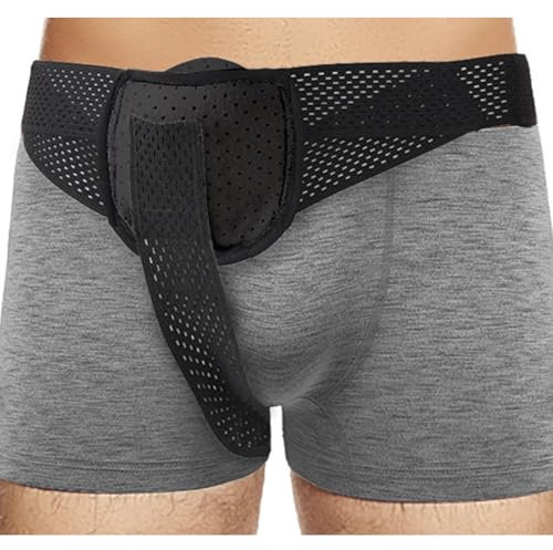 WAMJ AQDY Herniengürtel für Männer, Bruchband, mit Herausnehmbaren Kompressionspolstern, für Hoden- und Schenkelhernien, Links- und Rechtsseitig Passend, Prä- und Postoperative Schmerzen für Männer