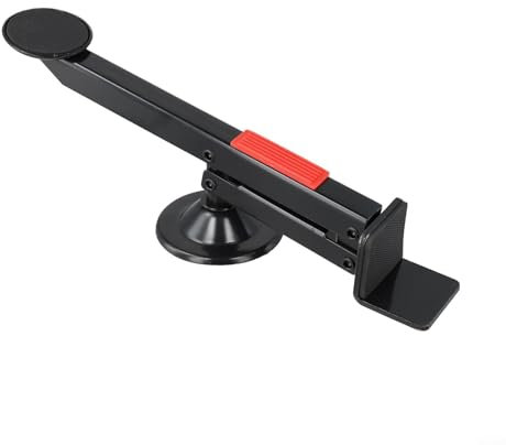 Feeshoppher Adjustable Door Installation Lifter Tool with 6-60mm Height Range Foot Operated Floor Jack Heavy Duty Metal Door Panel Board Lift with 360 Degree Rotation