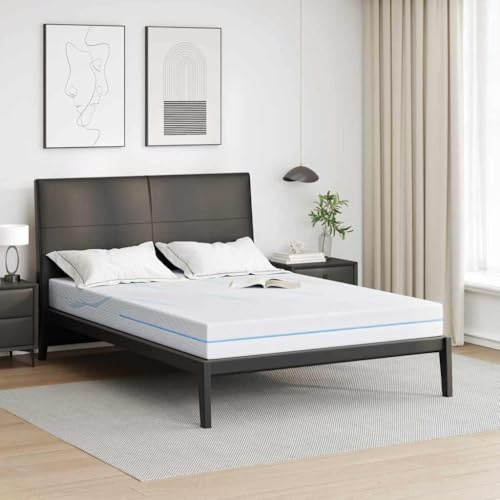 vidaXL Foam Mattress, 160 x 200 cm, 7 Zones, Medium Firm Comfort, Soft Polyester Fabric, Perfect for Indoors, Modern Style, Ideal for Bedroom, It Relieves Pressure and Aligns the Collar Well