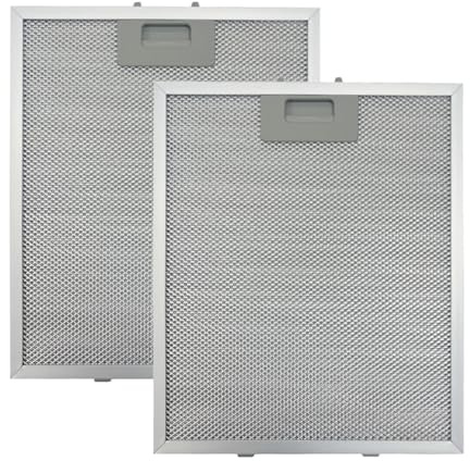 Xiyocadt 2 Stück Metall Dunstabzugshaube Filter, Fettfilter für Dunstabzugshaube, Abzugshaube Filter für Küchenabzugshauben, Kunststoffschnalle (230x260x9 mm)