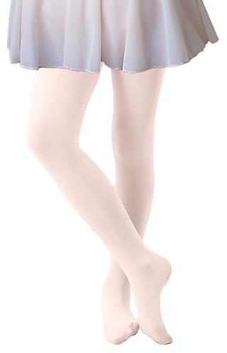CozyWow Collant da balletto da ragazza Ultra Morbidi Bambini Elastici Collant da Danza, Colore: rosa., 11-13 Jahre