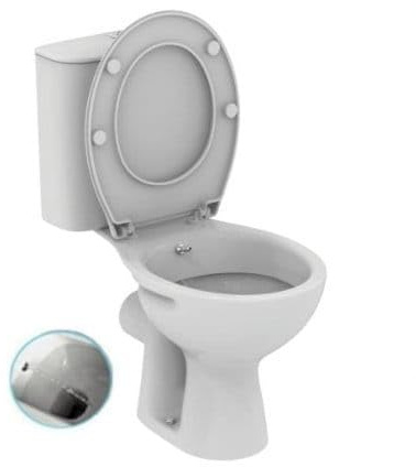 WC compatto 2 in 1 con funzione bidet integrata e sedile morbido