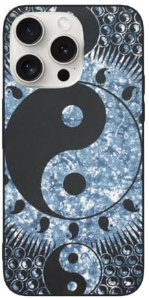 VGFJHNDF Ying-Yang-Diagramm bedruckte Handyhülle für iPhone 15 Pro Max 6,7 Zoll, stoßfeste Handyhülle, kabelloses Laden, kompatibel, vergilbungsfrei, leicht zu reinigen