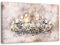 Feeby. Wandbild - 1 Teilig - 60x80 cm, Leinwand Bild Leinwandbilder Bilder Wandbilder Kunstdruck, LAMPE, KRONLEUCHTER, VINTAGE, BRAUN