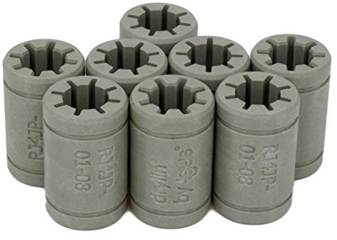 3D FREUNDE 8x Original Igus RJ4JP-01-08 Gleitlager Upgrade für LM8UU Lager für 3D Drucker RepRap Mendel Anet A8 A6 Makerbot mk8 Creality Flashforge