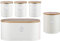 Typhoon Tea Coffee Sugar Bread Bin & Cookies Storage Jars Canister Set Cream