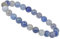 ELEDORO echtes Edelstein Perlen Armband - Natürliche Chakra Power Steine, Stretch Design, 8mm (Aventurin blau)