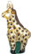 Christbaumschmuck Glas 7cm - Giraffe Figur zum Aufhängen - mundgeblasen & handbemalt - Weihnachtsbaum Anhänger für Weihnachten - Christbaumanhänger & Weihnachtsbaumschmuck - Zoo Tiere Gelb
