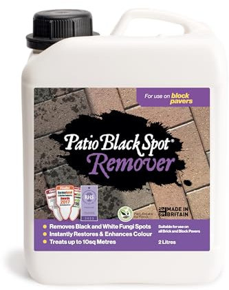 Patio Black Spot Remover Patio Cleaner for Block Paving, bricks & walls - Safely Remove stains caused by black spots, Restore Natural Colour - Driveway Cleaner - Biodegradable - 2 L