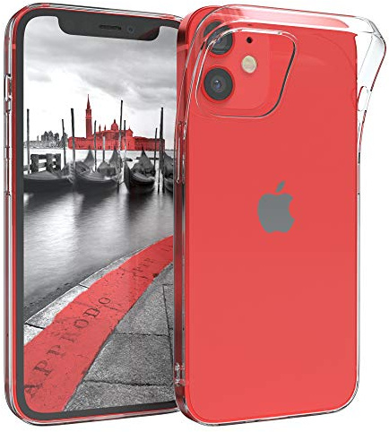 EAZY CASE Hülle kompatibel mit iPhone 12 Mini Schutzhülle Silikon, Ultra dünn, Slimcover, Handyhülle, Silikonhülle, Backcover, Durchsichtig, Klar Transparent