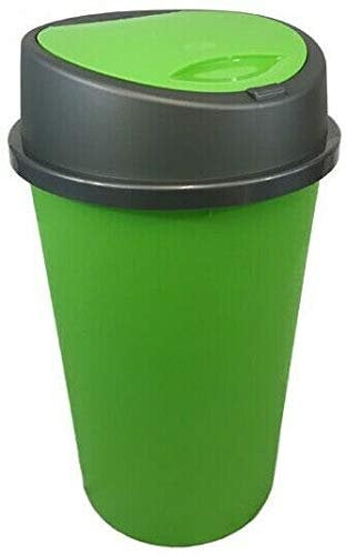 KetoPlastics 45L TOUCH BIN - Green, Portable Pedal Bin with Removable Lid for Home, Garden, Office, School, Kitchen, Bathroom