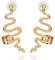 Generic 2Pcs Schlange Stud Ohrringe Gebogene Schlange Geformt Schmuck Schlange Ohrringe Gothic Frau Ohr- Stud Geschenk Legierung Ohr Schmuck für Frauen Mädchen Goldene