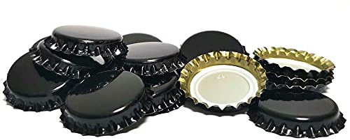 DIAH DO IT AT HOME Crown Caps - Pack of 100 - Beer Brewing DIAH (Black Crown Caps)