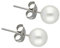 Treuheld® Ohrstecker mit weißer Perle | 8 Größen | hochwertige Süßwasserzuchtperle | Perlen-Ohrring für Damen und Mädchen [06.] - 10mm