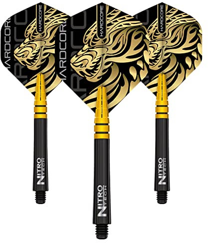 RED DRAGON Jonny Clayton Gold Hardcore Flight and Nitrotech Stem Combo