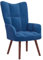 vidaXL Relaxsessel, Sessel mit Stahlrahmen Holzbeinen, Relaxstuhl Polsterstuhl mit Armlehne, Fernsehsessel Polstersessel Wohnzimmer, Modern, Blau Samt