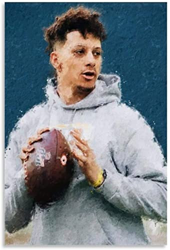 GPEIHANG Leinwand Malerei Bild Patrick Mahomes II Poster für Veranda-Dekor Poster Wandkunst Bilder Und Drucke 23.6x35.4(60x90cm) Kein Rahmen